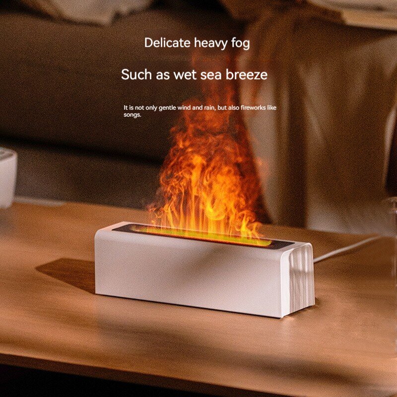 Diffuseur de flamme de simulation colorée USB plug-in parfum bureau maison flamme humidification diffuseur diffuseur