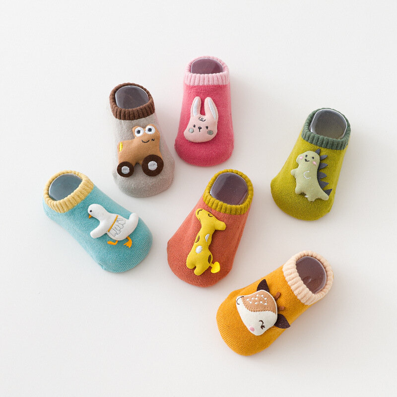 Spring Baby anti-slip Short Socks Newborn Infant Boy Girl Cotton Warm Home Floor Stockings Toddler Children Kids Accessories