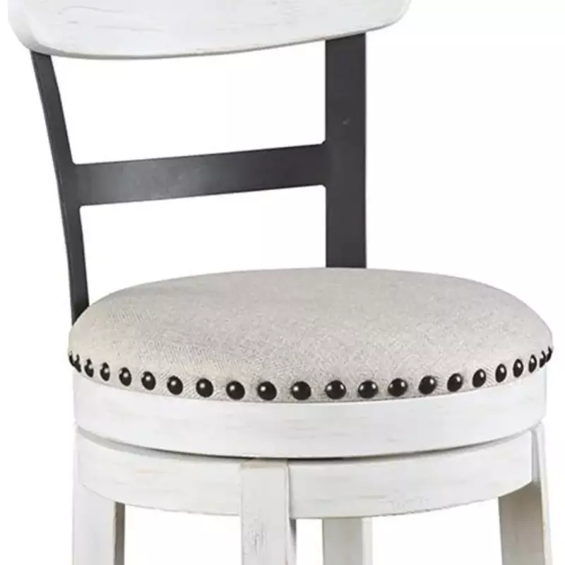 Krzesło barowe, 24.5 "nowoczesne obrotowe stołki barowe z drewnianym opartem, taborety z poduszkami o wysokości blatu, krzesło barowe