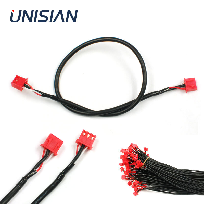 Аудио кабель UNISIAN XH2.54mm, штекер-штекер, двойной Φ 2P 3P, экран 54 мм, звуковые соединительные кабели