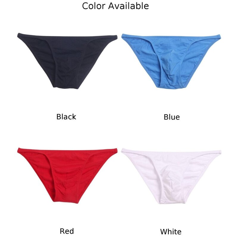 Large Cotton Panty Show Underwear Thong Sexy Men's Briefs Breathable Bulge Pouch Thong Underpants Various Colors