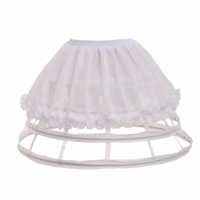 Women Chiffon Crinoline Cage Bustle Adjustable Pannier Petticoat