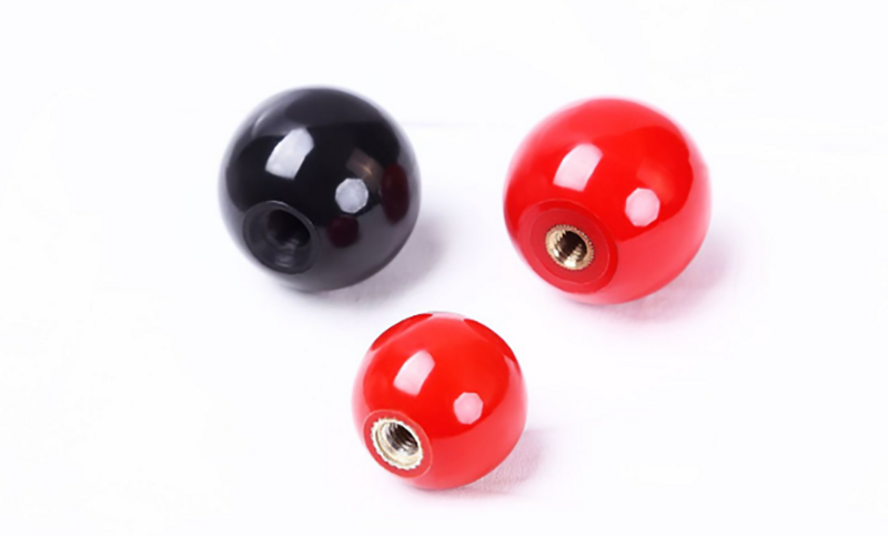 ベークライト赤いハンドルボール、丸いプラスチックボール、ナースレッドジョイスティック、鉄コア、m6m8m10m12m16