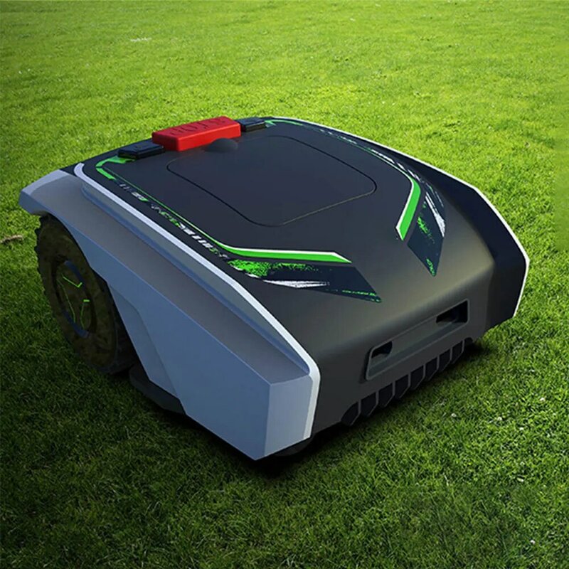 自動ロボット芝刈り機,ドッキングステーション付き,リチウム電池,20V,5Ah,100wh,1500m2のスマートアプリケーション用,パティオ制御