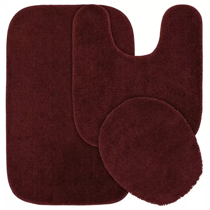 Коврик-гирлянда из 3 предметов, нейлоновый моющийся коврик для ванной комнаты, перец чили, красный
