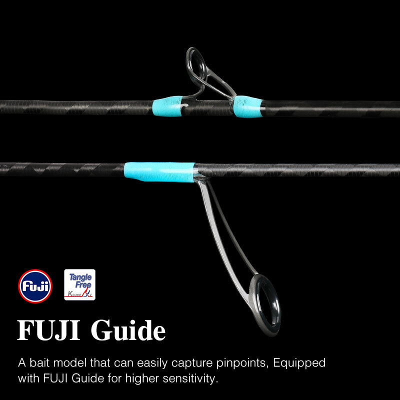 Tsurinoya-nova vara de pesca giratória, ul power 1.4/1.68m, anel de carretel fuji, acessórios, truta 2 seções