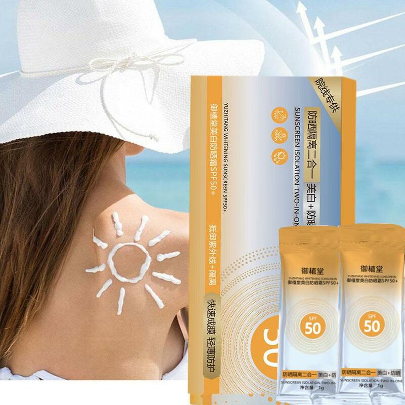Spf50 protezione solare protezione UV isolamento solare 3 in1 protezione solare pelle Anti-scottatura sbiancante protegge crema Anti-età sole W2B3