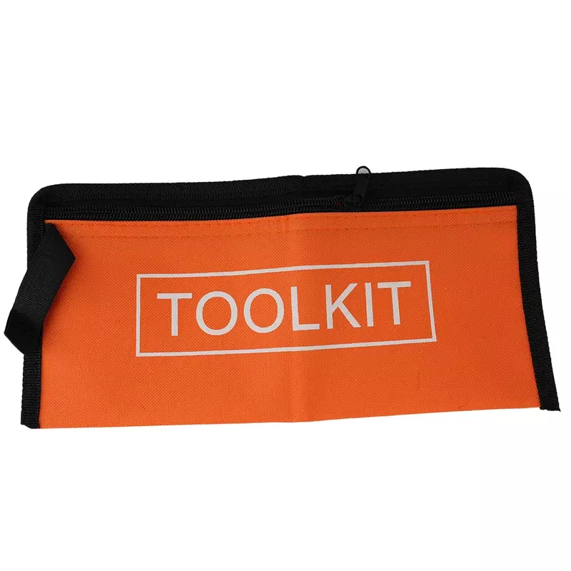Bolsa de almacenamiento de herramientas pequeñas, 28x13cm, de lona, naranja, impermeable, de alta calidad