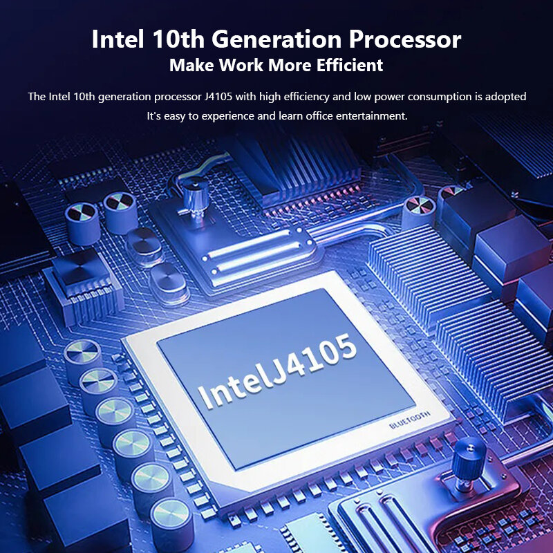 Mini portátil Intel Celeron J4105 de 14,1 pulgadas, 6GB de RAM, DDR4, Win 10 Pro, 128G/256G/512G/1TB, ultradelgado, barato, para estudiantes de negocios