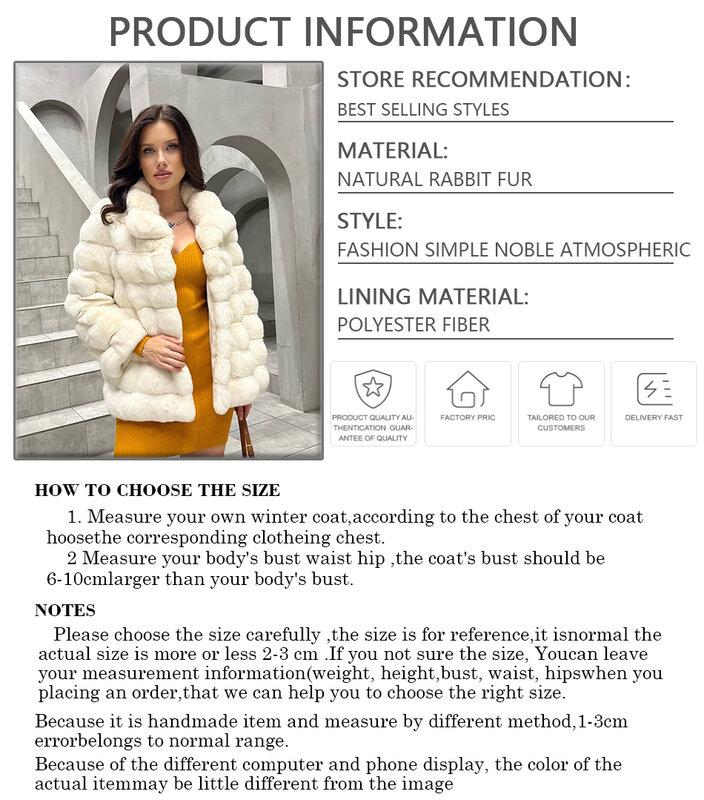 Abrigo de piel de conejo Rex Natural para mujer, chaquetas cortas de piel de Chinchilla, chaqueta de piel Real más vendida, Invierno
