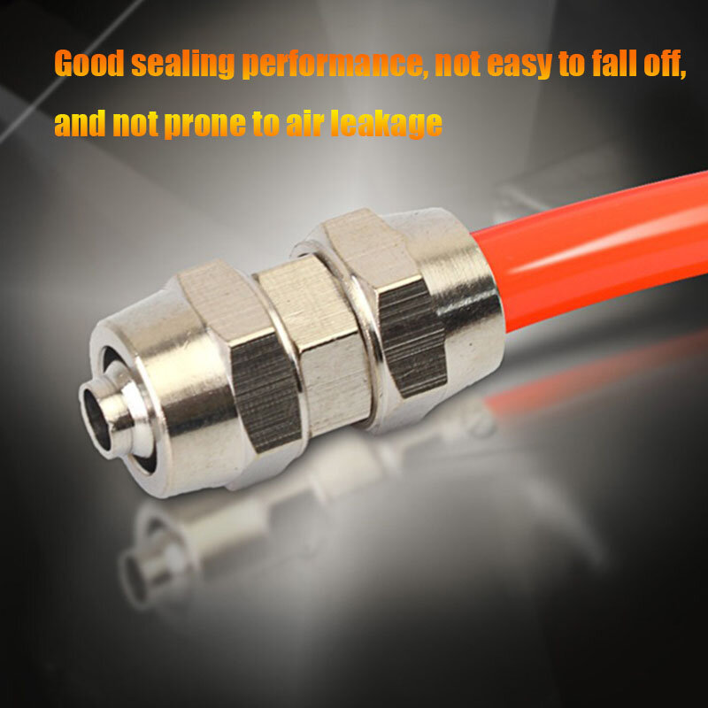 Junta de parafuso rápida pneumática, Aço inoxidável 304, Quick Plug Hose Joint, Cobre niquelado, Pu Straight Pneumatic
