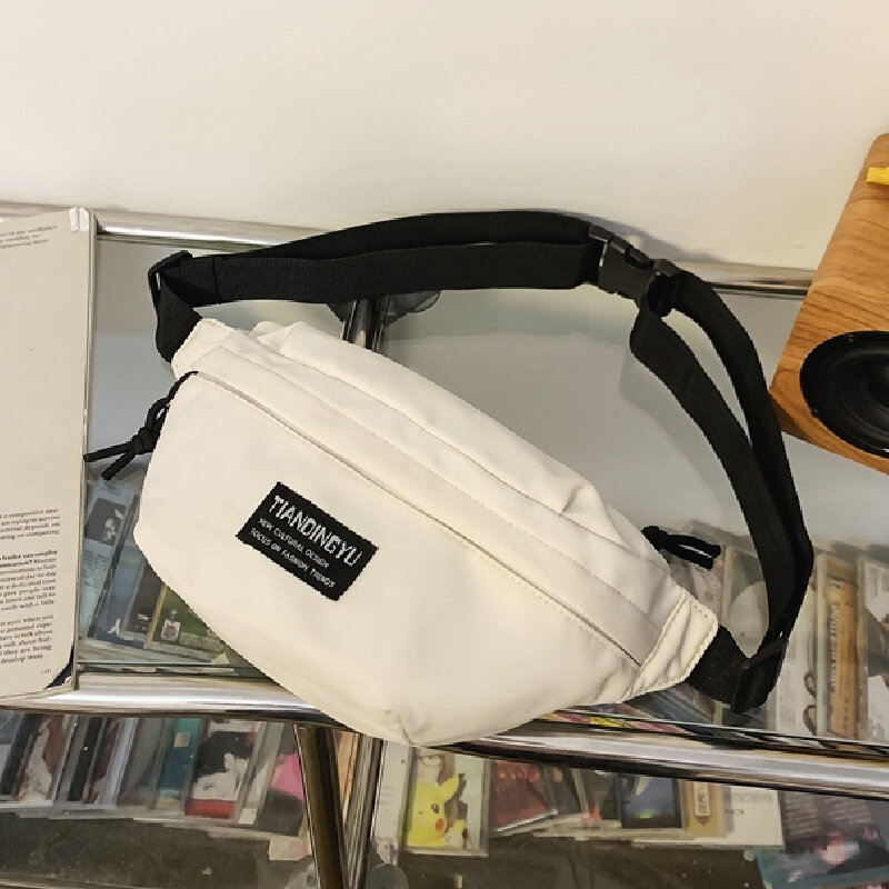 Hochwertige Nylon Herren Brust packungen neue Mode einfarbige Unisex Umhängetasche Casual Travel Shopping Aufbewahrung Hüft taschen