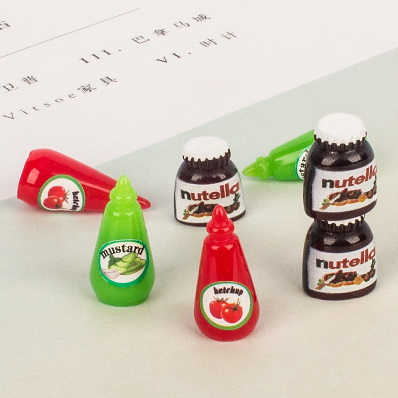 Miniatur Botol Es Krim Yogurt Kopi, 8 Buah/10 Buah Aksesori Mainan Rumah Boneka