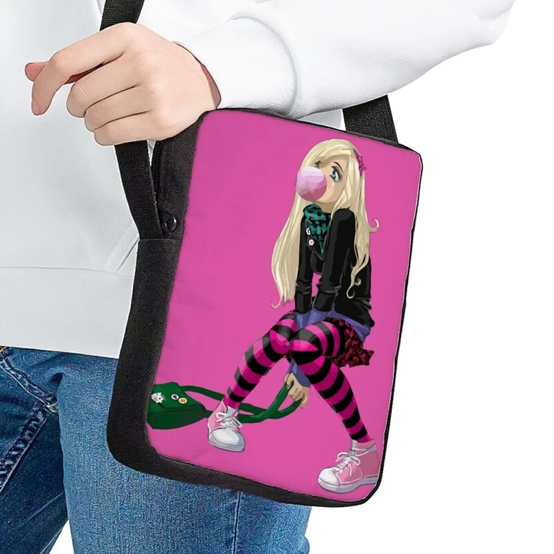 Cute Girls Cartoon Print Crossbody Bag Fashion Leisure Teenagers Student Shoulder Bags For Girls Messenger Bag For Woman School