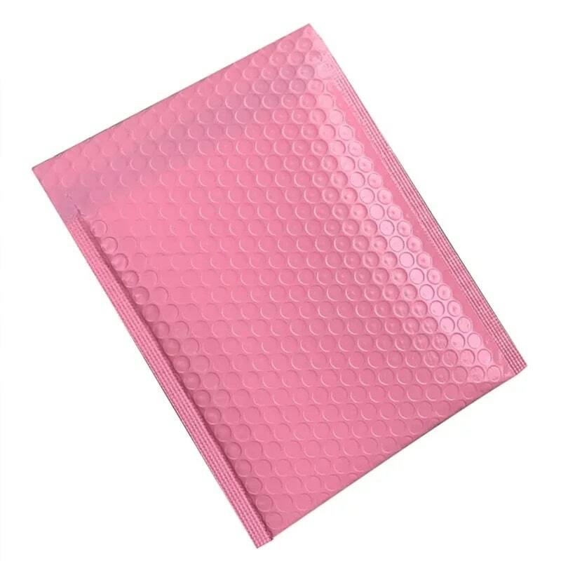 Sobres acolchados de burbujas para correo, sobres de polietileno para embalaje, bolsas de envío autoselladas, color rosa, 20/50 piezas
