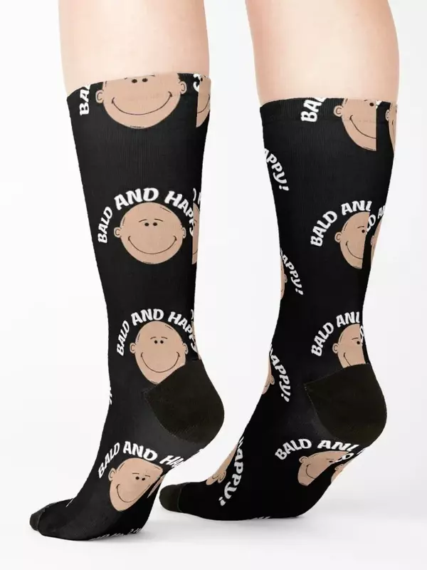 Bald and happy man Socks sheer Novelties set designer Socks Women Men's
