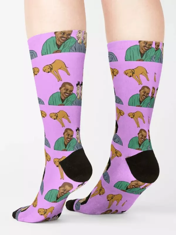 Носки Turk & JD love Rowdy (и eachother), забавные носки, японская мода, роскошные женские теннисные носки, мужские