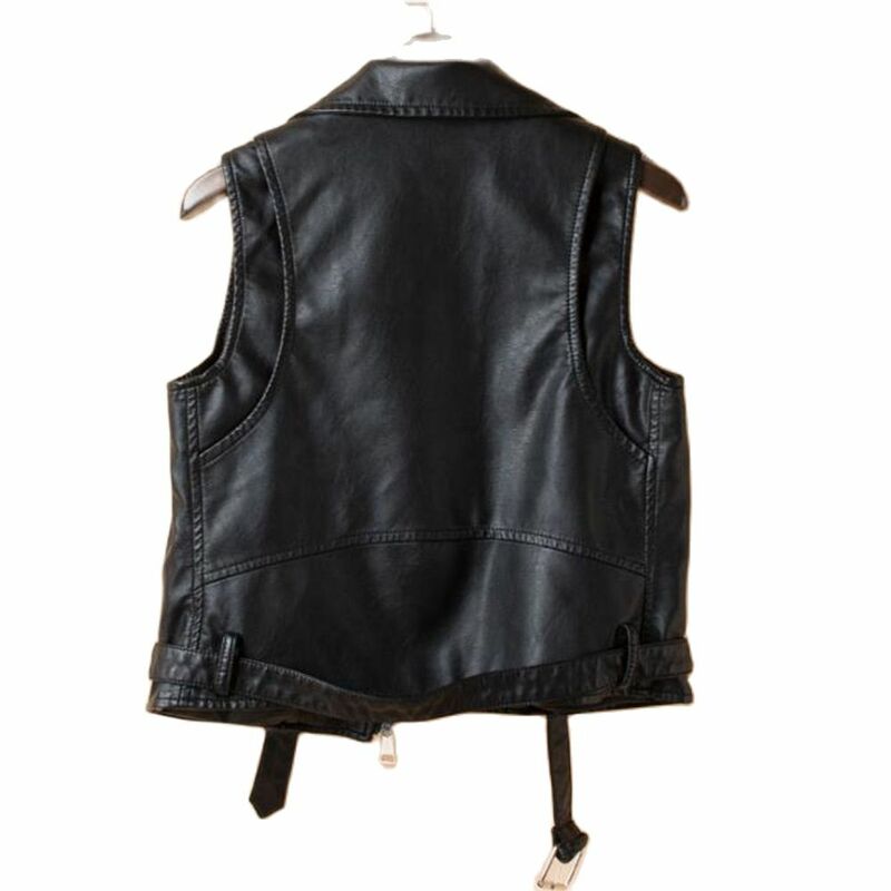 New Pu Leather Waistcoat Women Motorcycle Vests Coats Sleeveless Jackets Hot Sale 4xl Outerwear Overcoats Spring Waterproof