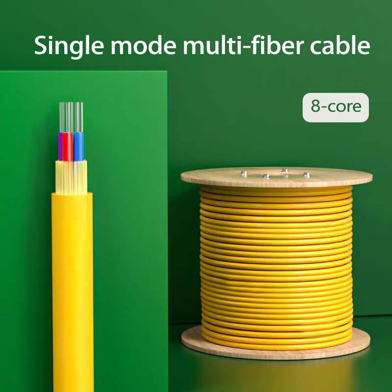 Cable de fibra óptica para interiores, cable de fibra óptica de pvc de 4/6/8 núcleos, modo único, 9/125um, G652D