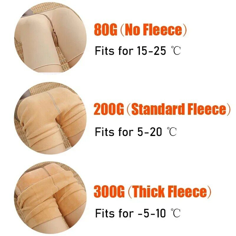Calças justas sem costura Thermo Fleece para mulheres, Thermo Panty, calças justas de lã, meias quentes de inverno, elasticidade termo leggings, senhoras