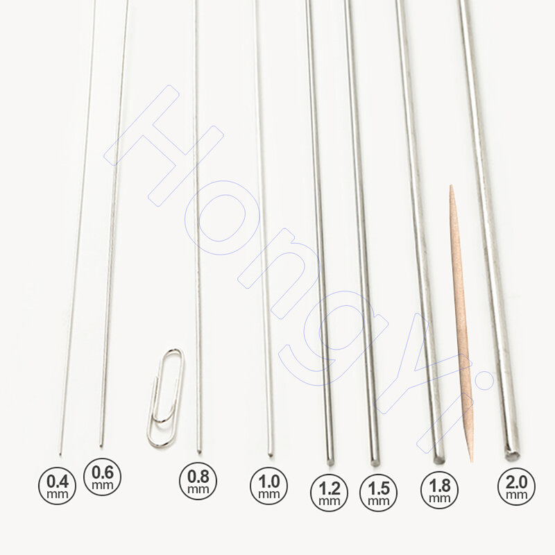 304 Stainless Steel Wire Soft/Hard Round Rod Single Strand Metal Solid Shaft Rods for Craft and Jewelry Making DIY Crafts Model
