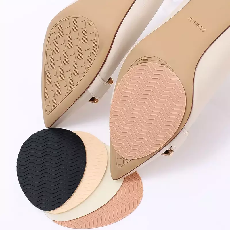 Anti-selip Sepatu Tahan Aus Stiker Alas Merekat Sendiri Pelindung Sol Sepatu Hak Tinggi Kaki Depan Stiker Alas Sol Karet Silikon