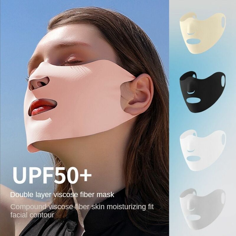 Outdoor Face Scarves Silk Scarf Sun UV Protection Ice Silk Face Scarf Anti-uv Face Cover Sunscreen Mask Sunscreen Veil