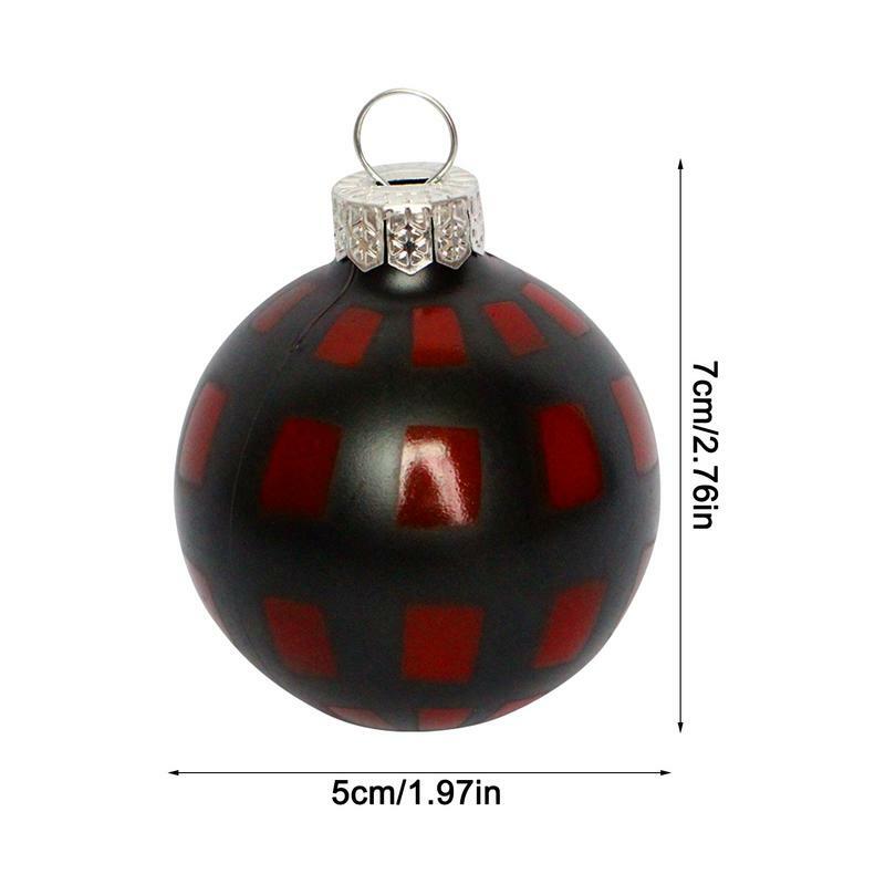 Baubles For Christmas Tree Black White Red Plaid Baubles Creative Art And Craft Supplies Christmas Tree Decorations Ball Hung