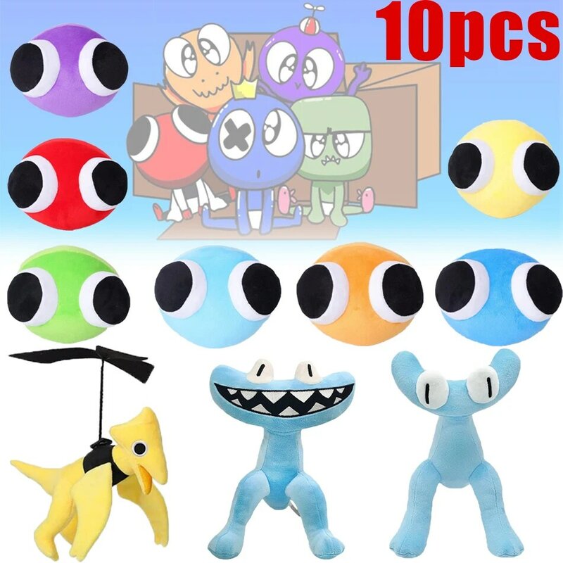10PCS Rainbowed Friends Plush Toys Chapter 2 Blue Cartoon Anime Game Character Soft Stuffed Plushie Doll lovely Birthday Gifts