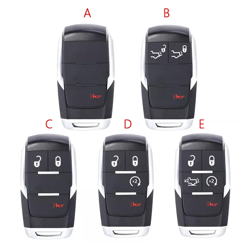 Aftermarket Smart Key remoto, 5 botões, Chip 4A, 68374994AC, CN087045, GQ4-76T para Dodge RAM1500, 434MHz