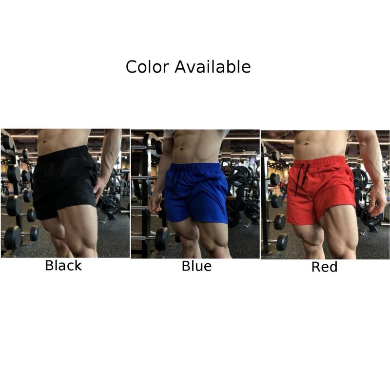 Spodnie spodenki męskie M-5XL gimnastyczne męskie na zewnątrz Plus Size poliester szybkoschnący bieg do koszykówki oddychający jednolity kolor