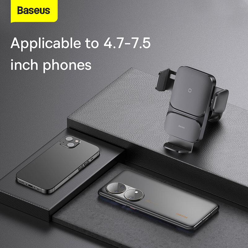 Baseus Qi 15W supporto per caricabatterie per telefono da auto Wireless supporto per ricarica rapida supporto per supporto per telefono da auto Samsung iPhone