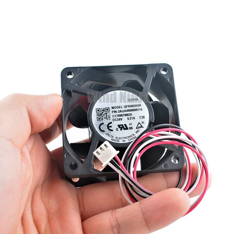 QFR0624GH 3AUA0000088115 6cm 60mm fan 60x60x25mm DC24V 0.21A 3pin Dual ball bearing cooling fan for frequency converter