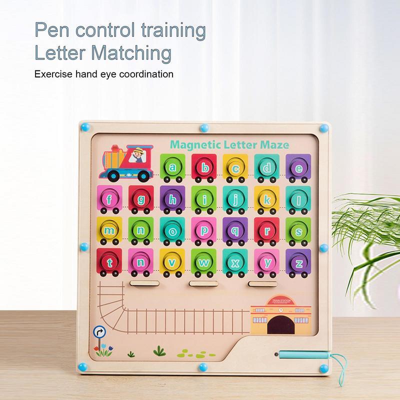 Alfabeto Maze Board alfabeto Puzzle a colori per bambini alfabeto apprendimento Puzzle per bambini Montessori labirinto giocattoli regalo educativo per
