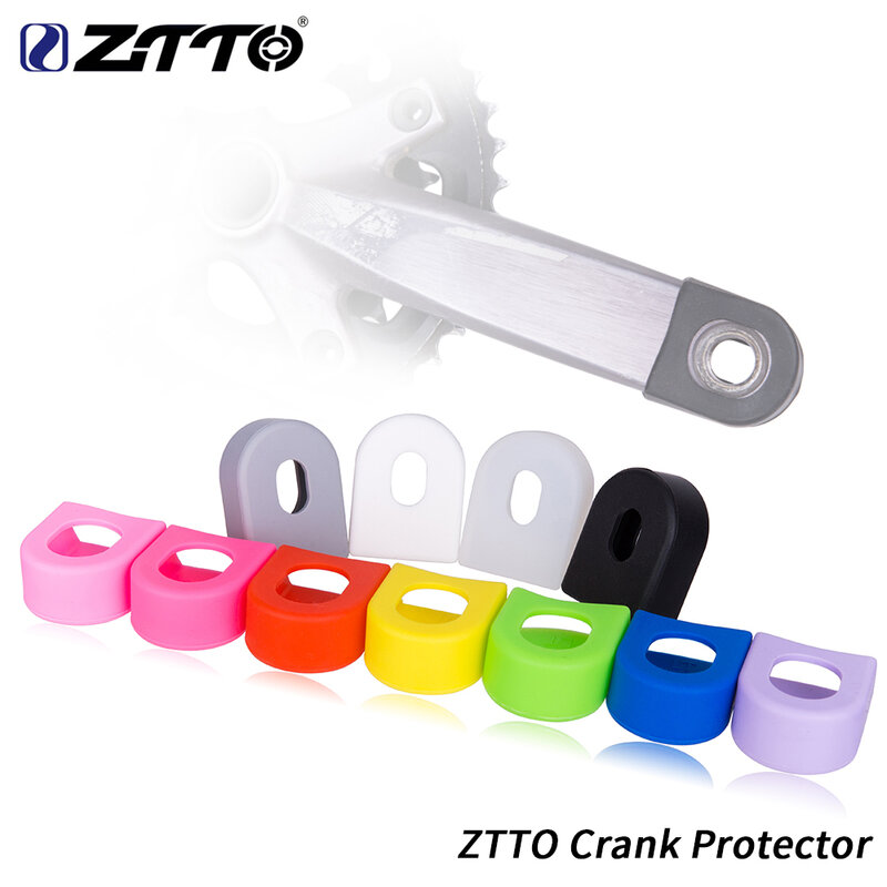 ZTTO-Protector de manivela para bicicleta de montaña, 2 piezas, juego de bielas de carbono, funda protectora de Gel de silicona, accesorios para bicicletas
