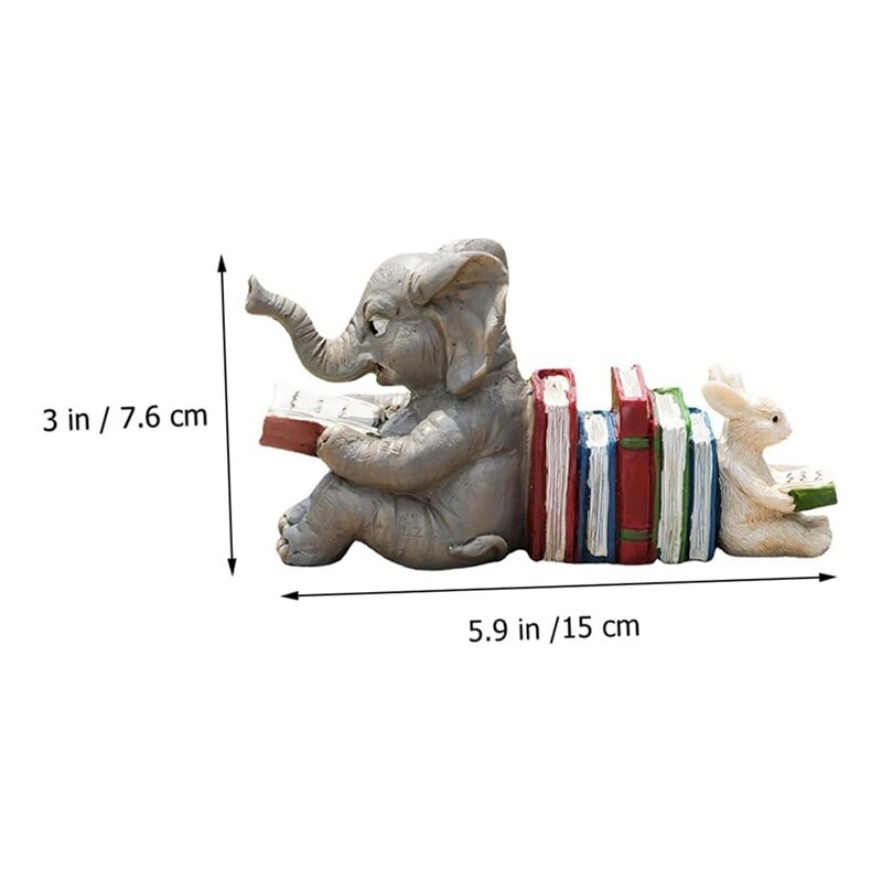 Elefante artesanato decoração de animais, Bookends, Bookends, Decoração Home, Gramado, 1 pc