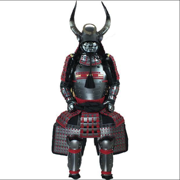 ชุดเกราะซามูไรแบบญี่ปุ่นโบราณสวมใส่ได้ Onimusha ชุดเหล็กผู้ชายประเพณี