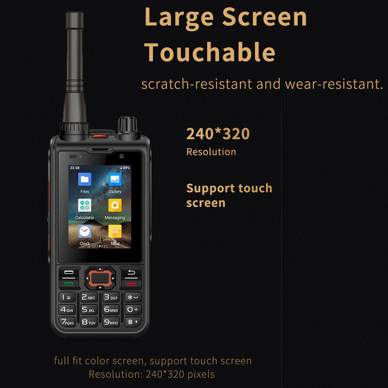 Anysecu 4G Netwerk Radio W6pro Android 10 Werk Met Real-Ptt Zello Wifi Uhf 400-480Mhz Dmr Digitale Radio
