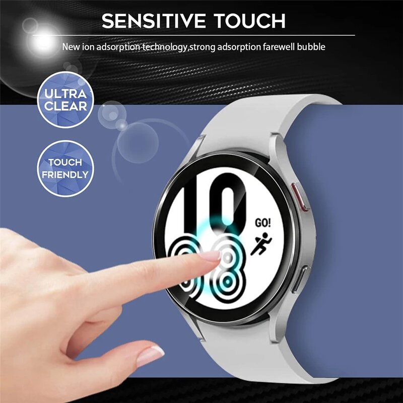 4Pcs 9H Gehard Glas Voor Samsung Galaxy Horloge 4 40/44Mm Classic 42/46Mm horloge 3 Screen Protectors Protecor Anti Scrach Film
