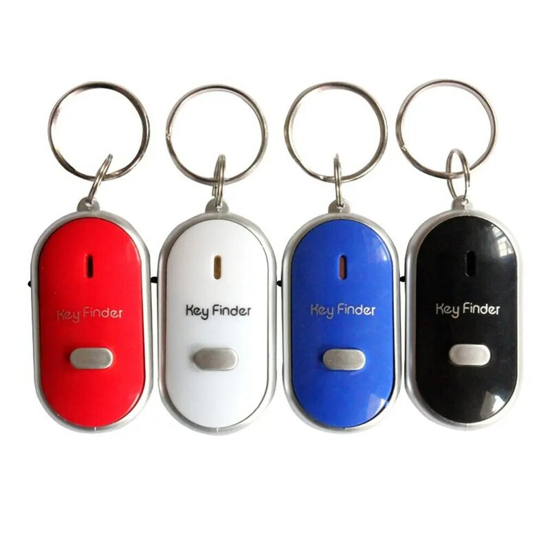 New Anti-Lost Device Keyrings Finder Smart Find Locator Keychain Whistle Beep Sound Control LED Torch Portable Car Key Finder