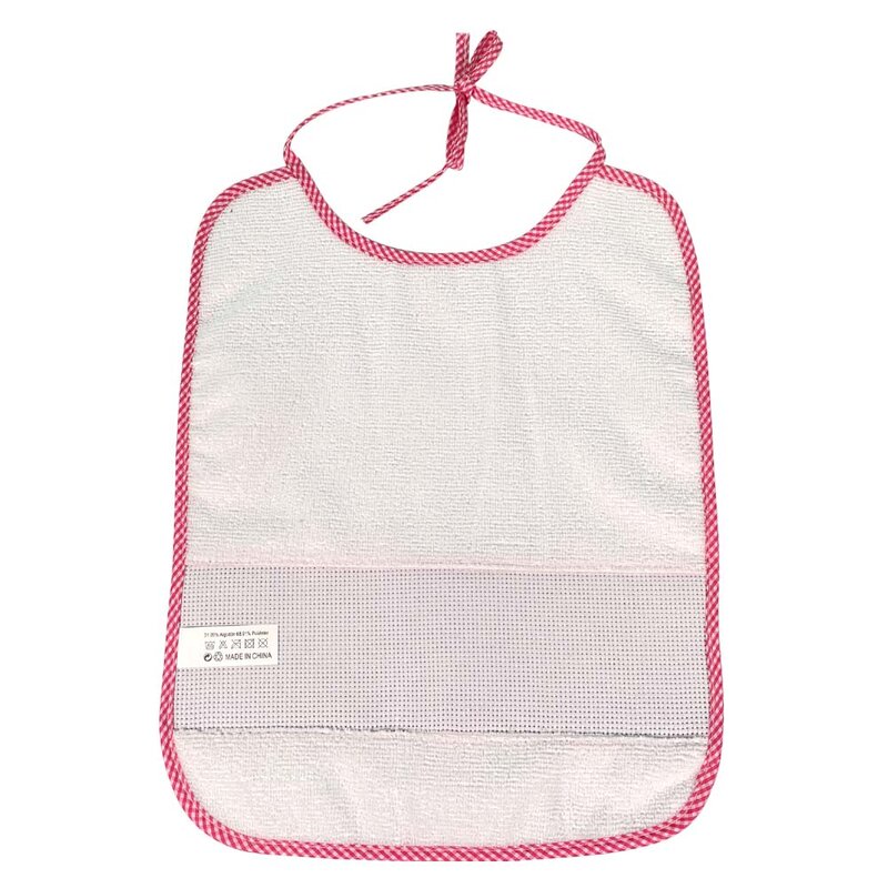 크로스 스티치 앞치마, 핑크 방수 아기 유아 침 수건, 비비 DIY3 개/세트, 170005, 무료 배송