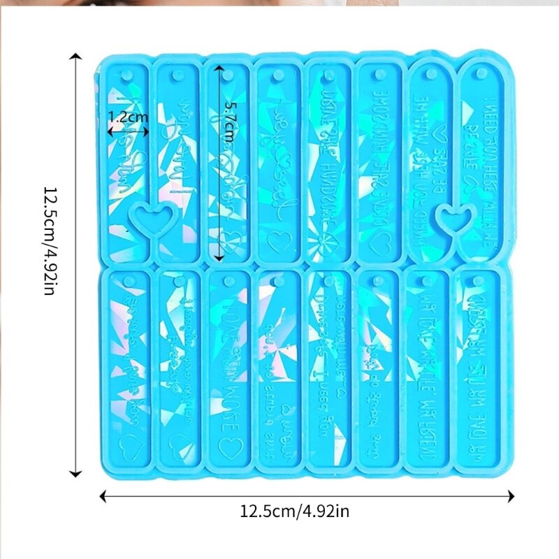 Rectangle Mold Silicone Earring Charm Mold DIY Keychain Pendant Resin Molds Epoxy Casting Mold Decoration