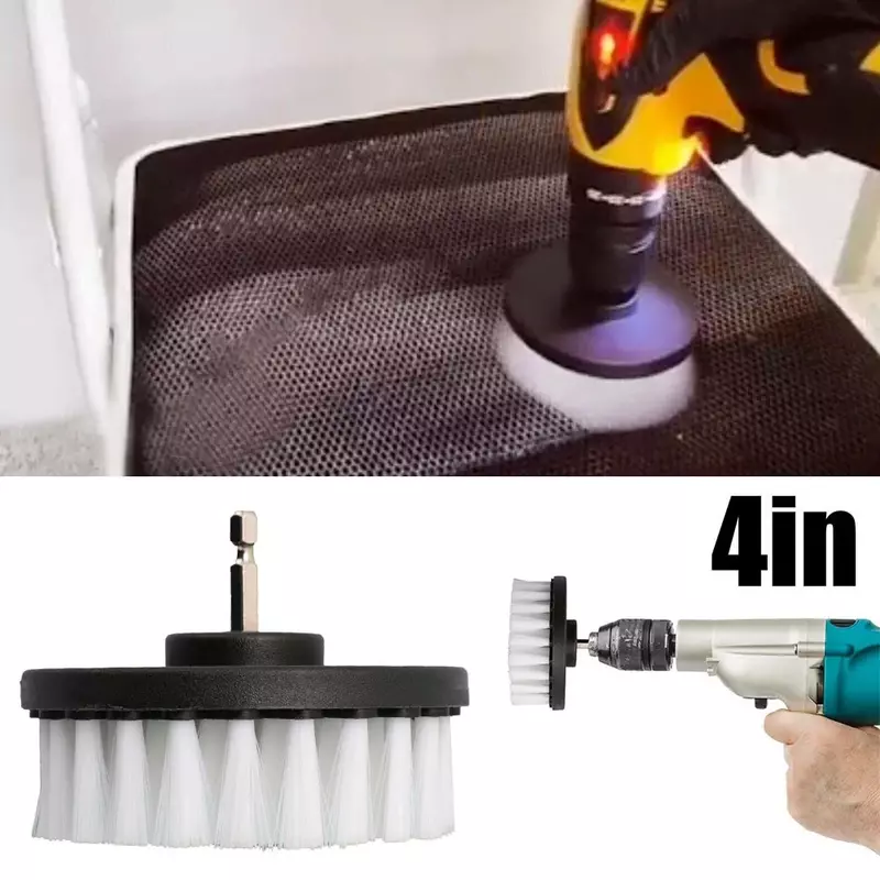 Universal Soft Drill Brush 100mm 4Inch Accessory Attachment For Carpet For Leather For Upholstery Replacement Durable