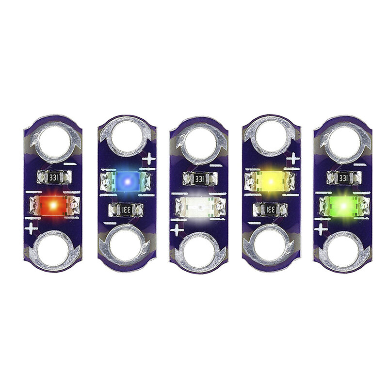 5Pcs 3V-5V 40MA Mini Lilypad Led Smd Led Apparatuur Voor Arduino Licht Module Blauw/rood/Geel/Groen/Wit Board