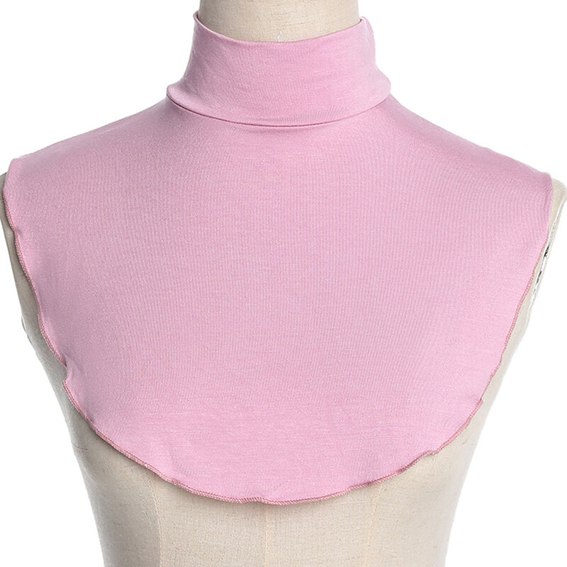 Einfache Dickey Gefälschte Falsche Halsbänder Frauen Modal Halb Kragen Fashion Solid Farbe Rollkragen High Neck Abdeckung Abnehmbare Neck Kragen