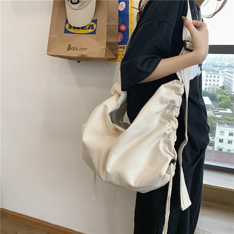 Женская сумка-мессенджер, винтажная Холщовая Сумка-тоут через плечо для подростков, Повседневная сумка, сумки через плечо