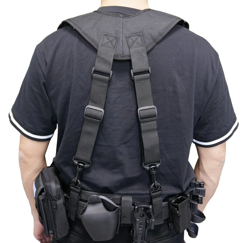 Bretelles de harnais de ceinture de service tactique, outil rembourré, bretelles réglables rembourrées (avec porte-clé)