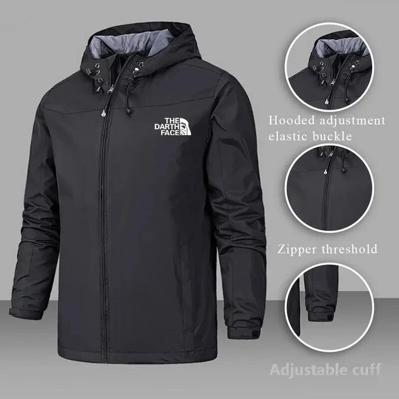 Men's waterproof and windproof outdoor jacket, fishing, camping, warmth, fashion, autumn, winter