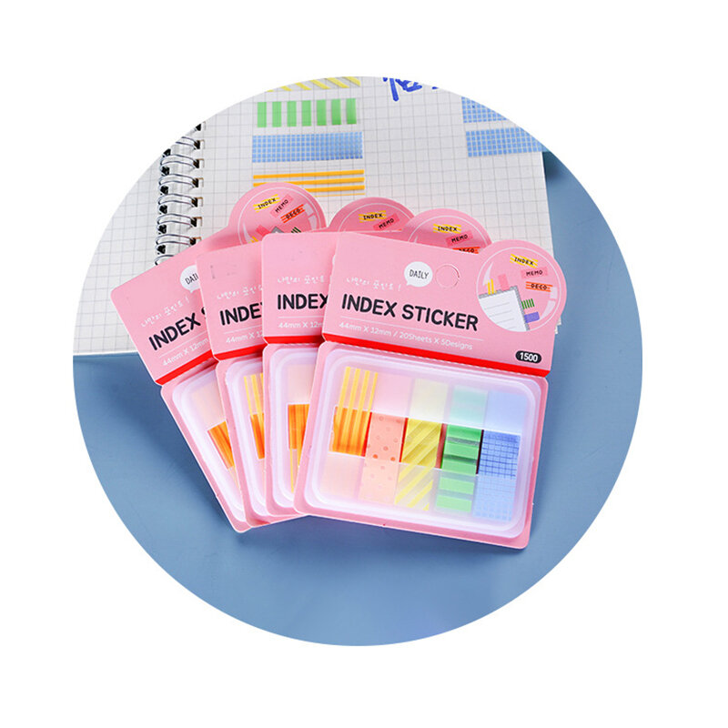 Waterproof Cute Notepad Planner Adesivos, Índice Adesivo, Bookmark Papelaria, Sticky Notes, Material Escolar, 8.5x10cm, 100 Folhas