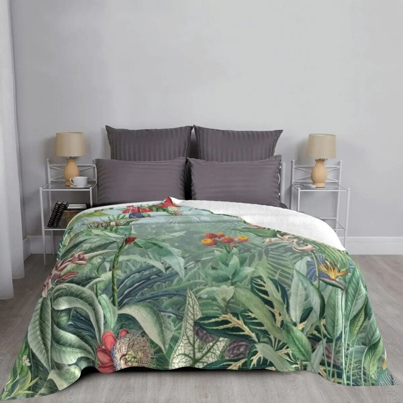 Paraíso Tropical V Throw Blanket, Cobertor Vintage, Colcha do sofá